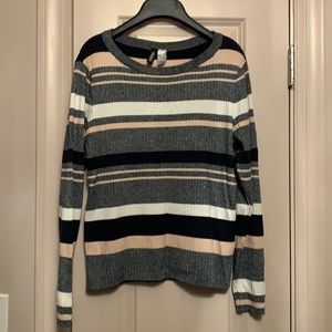 Super cute, form-fitting striped sweater